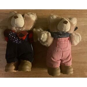 Mixed Lot Of 2 Vintage 1988 Furskins By Xavier Roberts Teddy Bear Plush‎ Toy 7"H